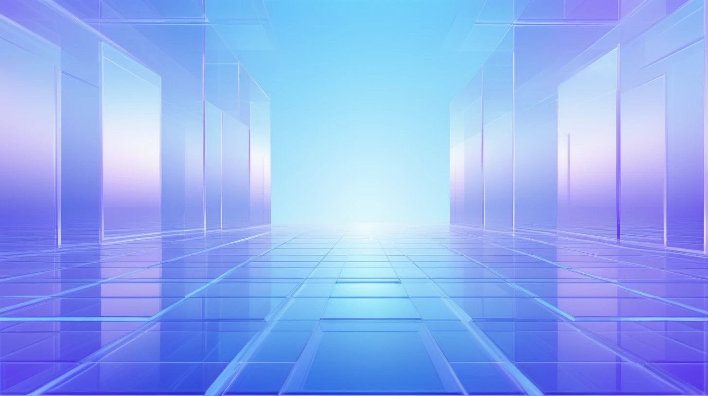 Futuristic, Square, Symmetrical Composition, Glass, Gradient, light blue and Purple, J_background