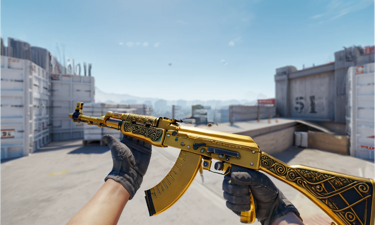cinematic film still cinematic photo breathtaking luxury, intricate, gold, pov, ak47skins, gloves, counter-strike, holding weapon, <lora:ak47Skins_v1:0.75> . award-winning, professional, highly detailed . 35mm photograph, film, bokeh, professional, 4k, highly detailed . shallow depth of field, vignette, highly detailed, high budget Hollywood movie, bokeh, cinemascope, moody, epic, gorgeous, film grain, grainy