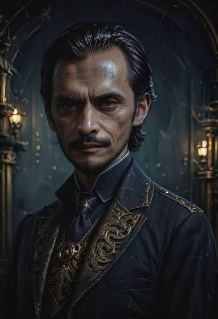 illustration of a handsome villain guy close up portrait, majestic, in like of mark strong, dark mage, made from dark smoke and magic, image by dorss.wlop, arthur rackham, and ismail inceoglu and bagshaw and artgerm, high dynamic, rim light, intricate, gold dust, portrait, beautifully lit, ethereal, bleak, art by guweiz and wlop and ilya kuvshinov and atey ghailan and artgerm and makoto shinkai and studio ghibli<lora:xl_more_art-full_v1:0.5>