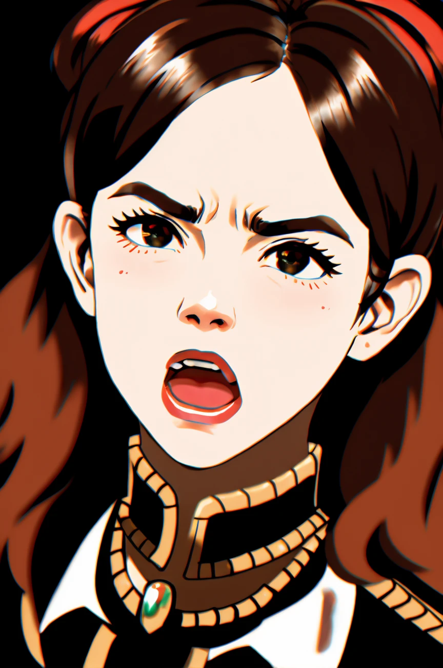 tv_Generic_25yo_Spanish, , angry expression, extreme closeup shot, black background, , 8k resolution, highres, high detail, sharp focus, , 8k uhd,