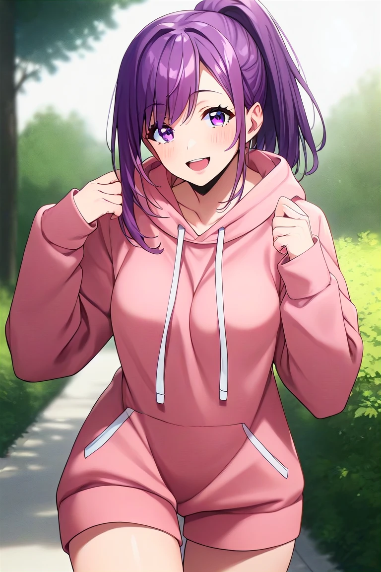 score_9, score_8_up, score_7_up, score_6_up, score_5_up, score_4_up, rating_questionable, , source_anime, digital illustration, pixiv, fanbox, uncensored, , BREAK, official art,
1girl, solo, female, sung jinah, purple eyes, purple hair, ponytail, sidelocks, medium breasts,
animal dress, animal onesie, cute dress, smile, open mouth,, outdoors, blush, cowboy shot, looking at viewer, <lora:Sung_Jinah-10:0.9>