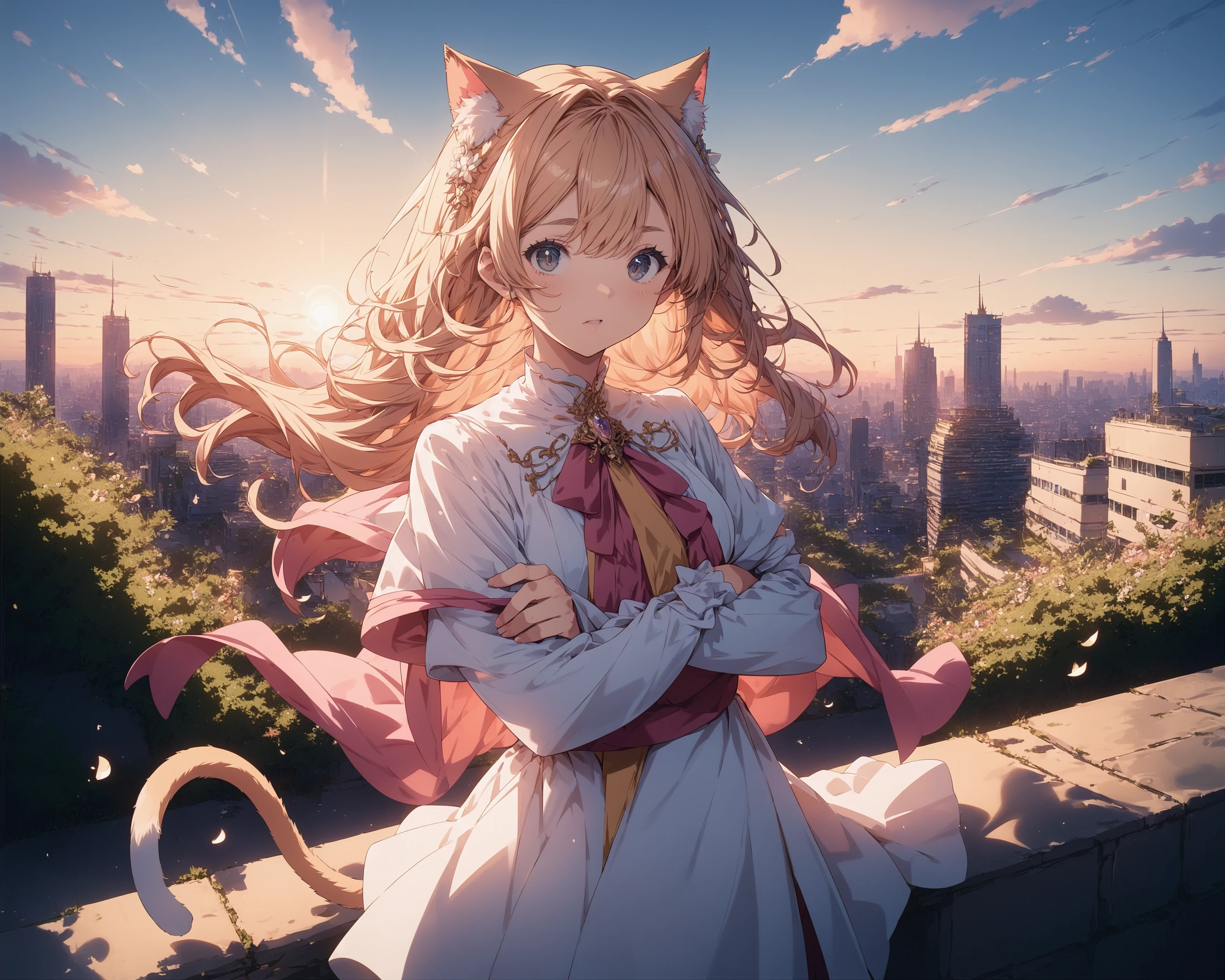 score_9,score_8_up,score_7_up,source_anime,
masterpiece,best_quality,highres,absurdres,
BREAK
1girl,
cat_ears,
crossed_arms,
sunset,
outdoors,
cityscape,