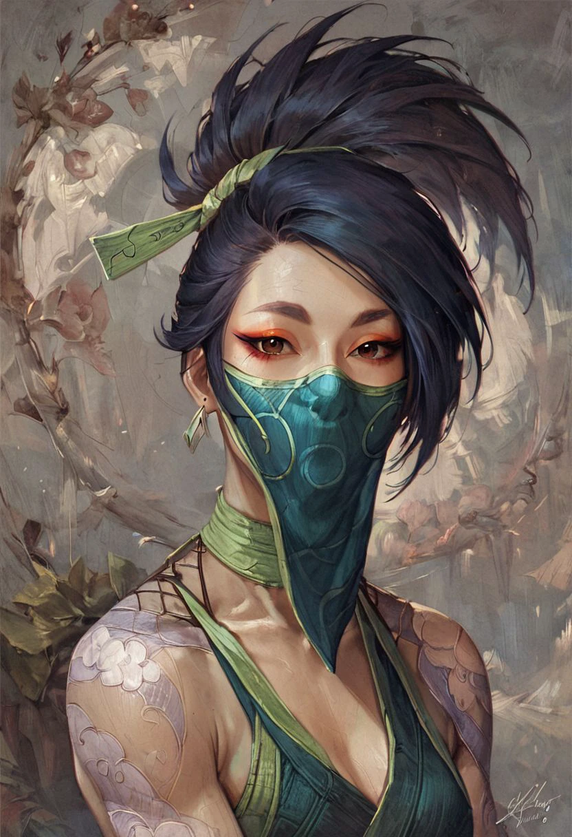 score_9, score_8_up, score_7_up, Akali, painting, detailed eyes