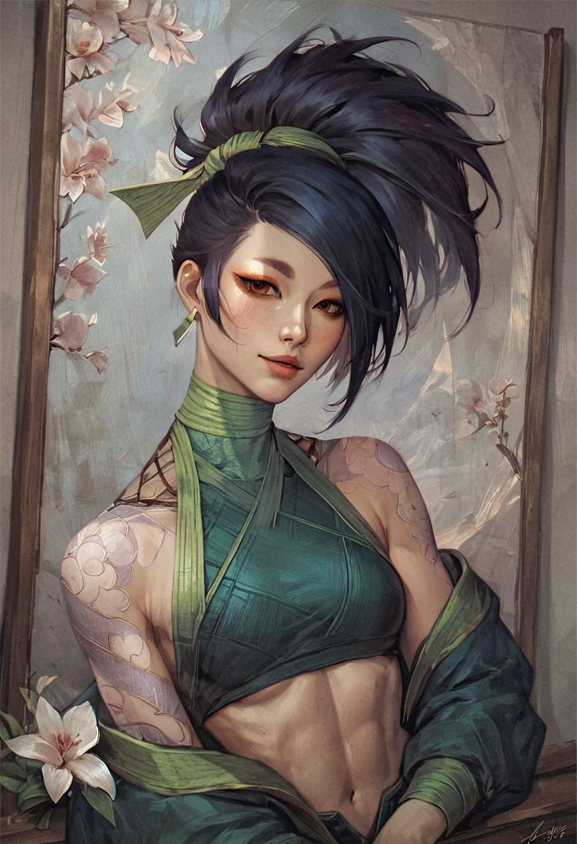 score_9, score_8_up, score_7_up, score_6_up, score_5_up, score_4_up, Akali, painting, detailed eyes