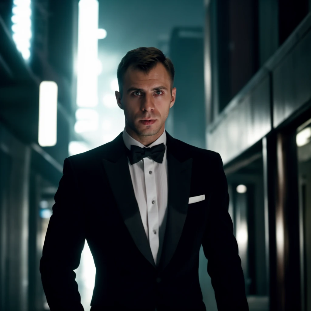 professional photography, portrait of carryfit person, in blade runner, still film, high resolution, 4k, photo by Sacha Goldberger,  <lora:carryfit_66600:1>