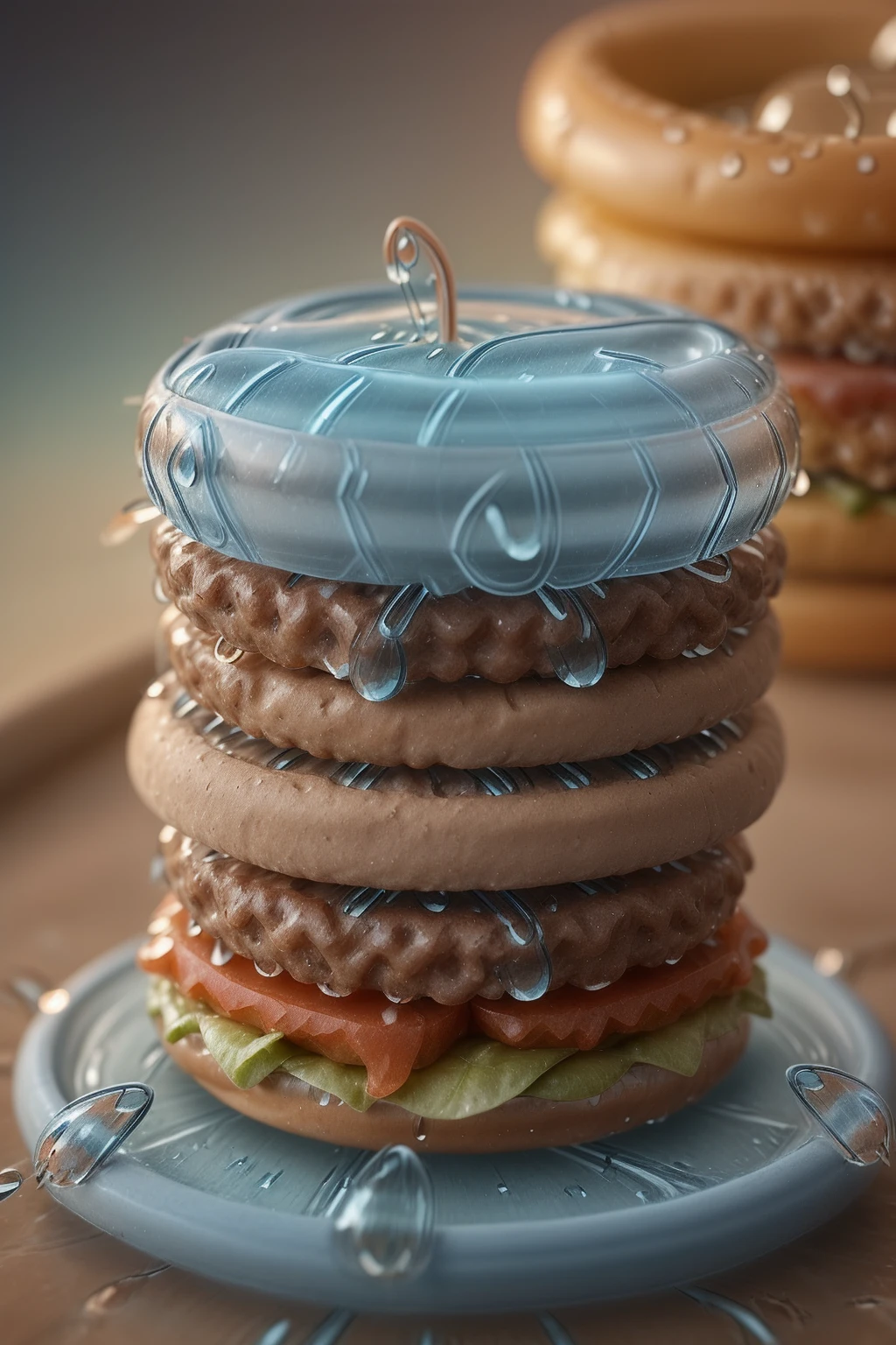 <lora:WaterDropsWorld:1.0> WaterDropsWorld (burger:1.2)