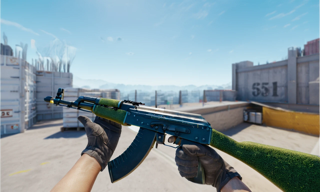 cinematic film still cinematic photo breathtaking grass, pov, ak47skins, gloves, counter-strike, holding weapon, <lora:ak47Skins_v1:0.75> . award-winning, professional, highly detailed . 35mm photograph, film, bokeh, professional, 4k, highly detailed . shallow depth of field, vignette, highly detailed, high budget Hollywood movie, bokeh, cinemascope, moody, epic, gorgeous, film grain, grainy