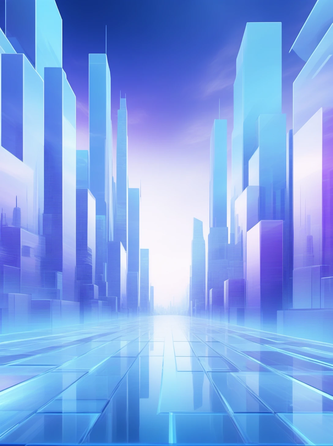 master piece, high quality, futuristic city, streamlined, neon, light blue and light purple, glass texture,J_background