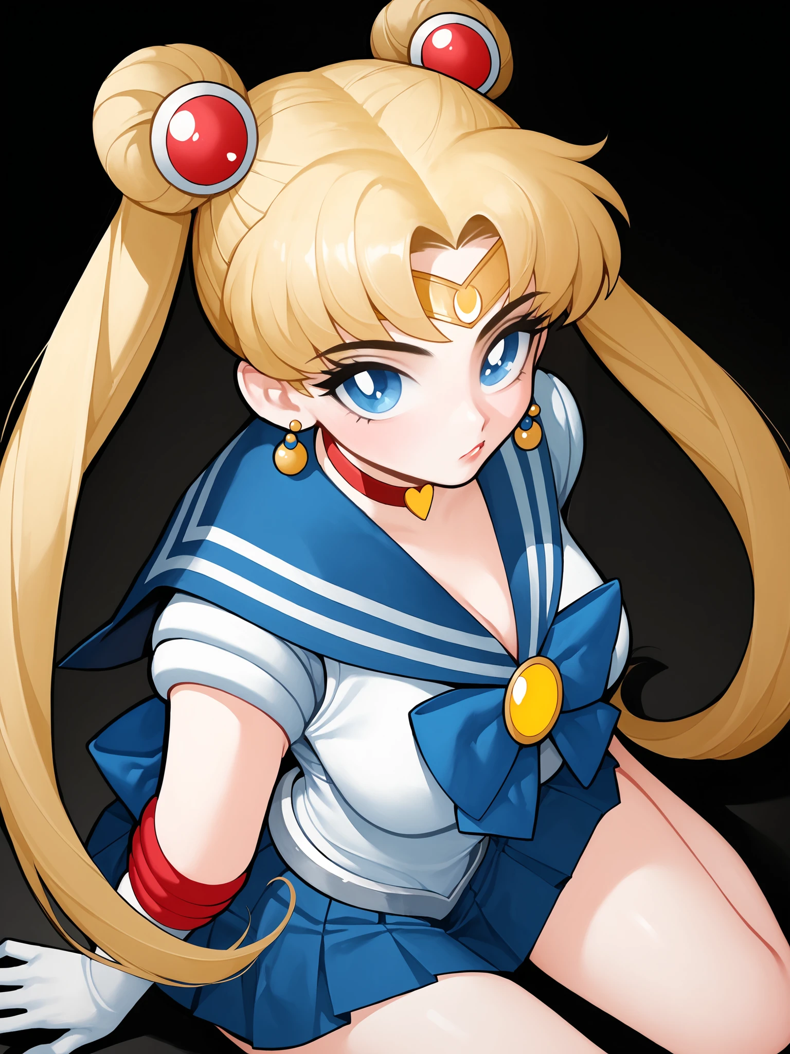 score_9, score_8_up, score_7_up, score_6_up, score_5_up, score_4_up,
BREAK
1girl, sailor moon, blonde hair, blue eyes, looking up,
BREAK
solo, sitting, from above, medium breasts,
BREAK
black background, <lora:Lunas-Rabbit-SDXL-A1:1>