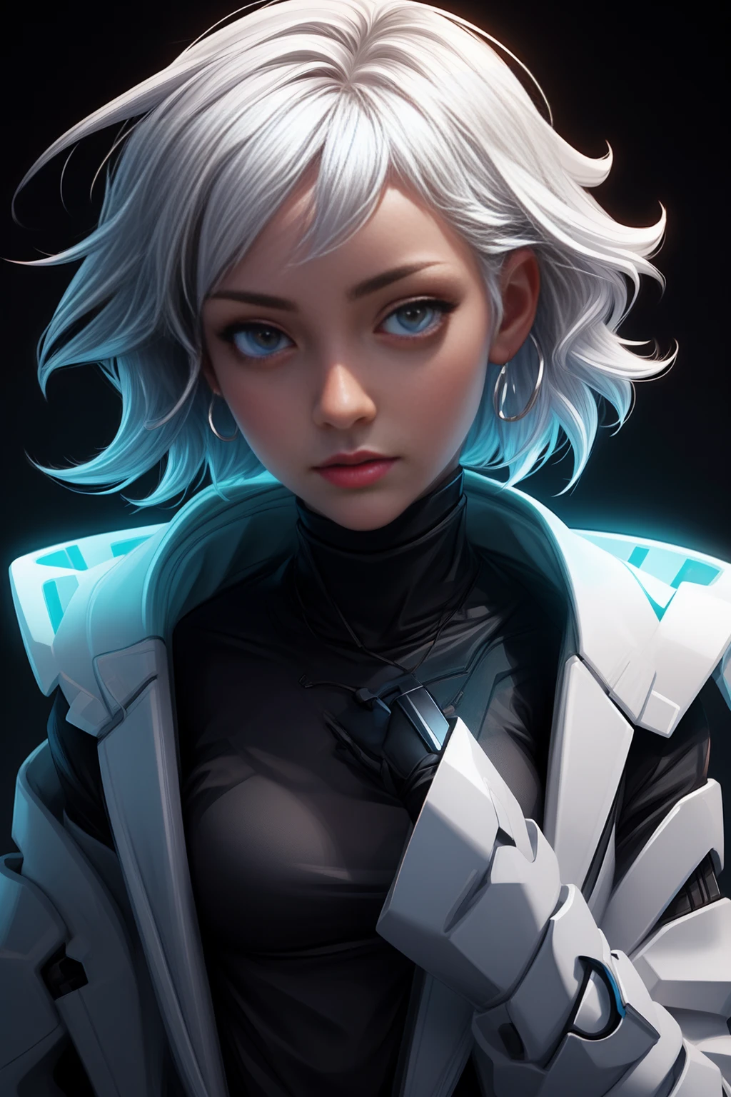 <lora:WhiteEnergyWorld:1> (WhiteEnergyWorld:1.4) 1woman cyber beach <lora:more_details:1> details  (dark background:1.3)
