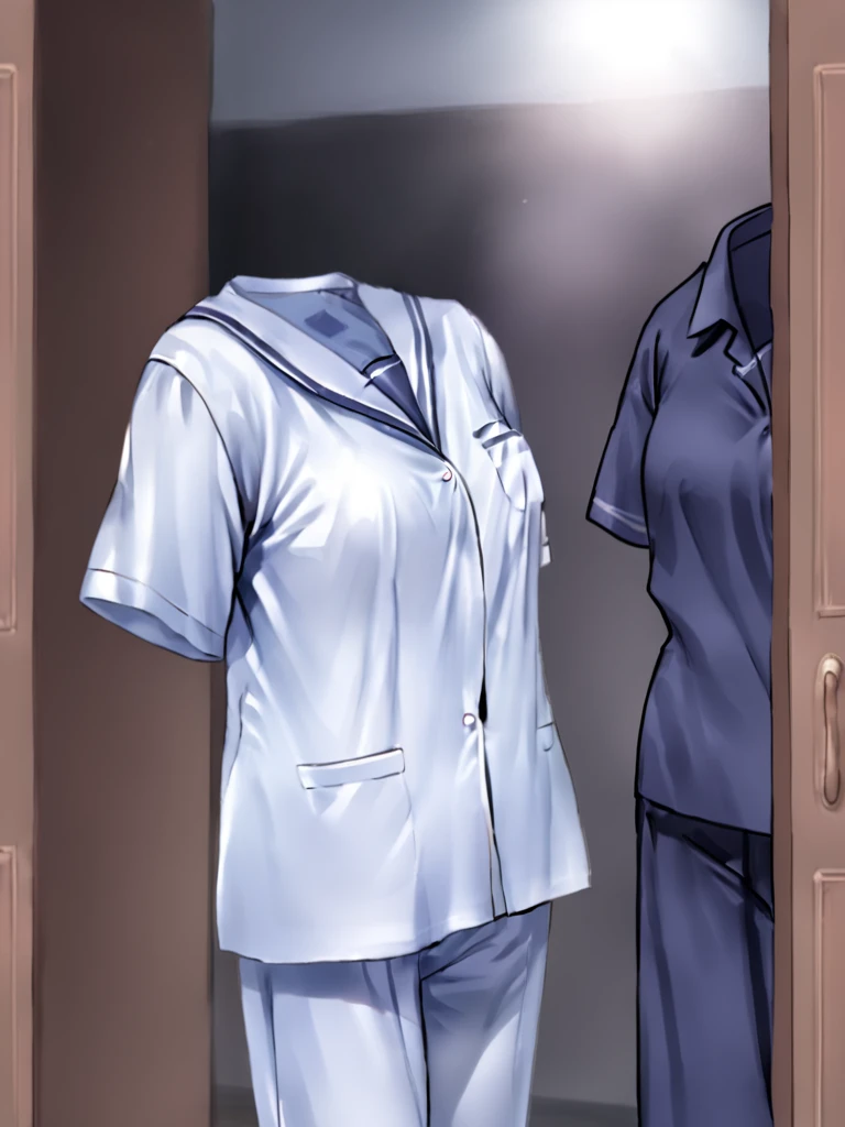 <lora:xl_Invisible person-000022:1>,Invisible person,school uniform,pajamas,