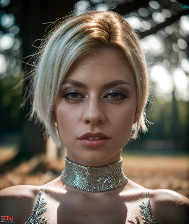 cinematic photo (best quality), (masterpiece),(semi realistic), (detailed),(film grain, skin details, 4k), photoshoot of amazing woman, <lora:quiron_JessieVolt_v1_Lora:0.87> JessieVoltQuiron, realistic, makeup, Dappled Light, analog style (look at viewer) (skin texture) (film grain), (hyper realistic texture skin), cinematic light, sidelighting, ultra high res, best shadow, RAW, (Dutch angle), . 35mm photograph, film, bokeh, professional, 4k, highly detailed