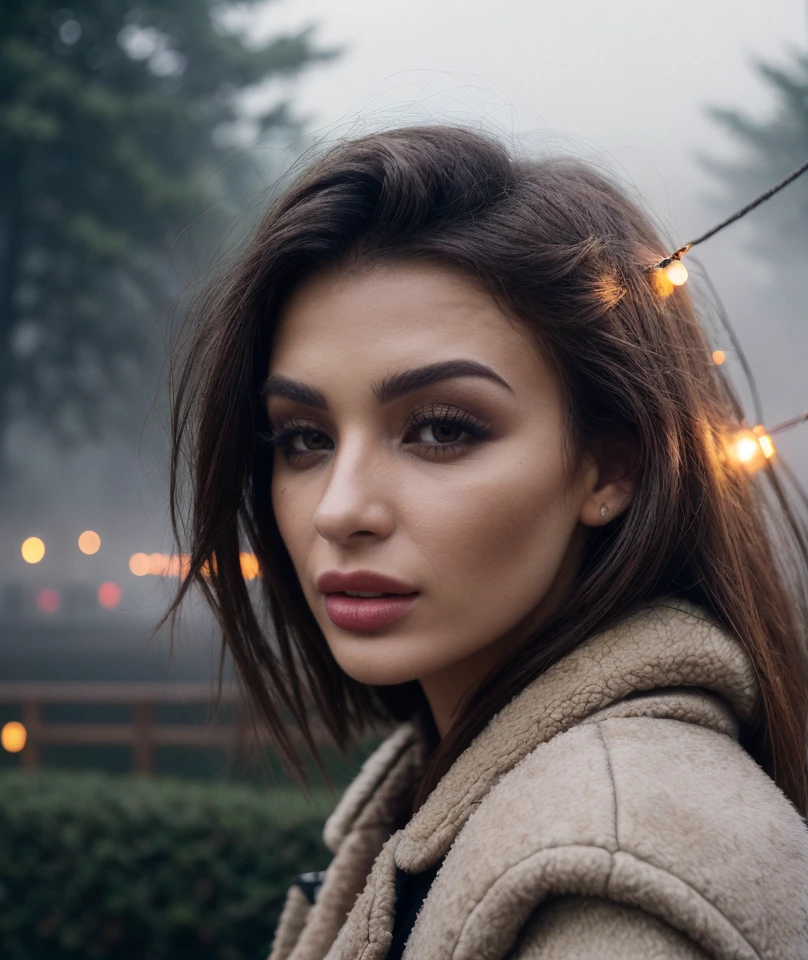 cinematic photo    <lora:quiron_SusyGala_v2_Lora:0.97> SusyGalaQuiron,   (best quality),  (detailed), film grain, skin details, 4k, photoshoot of amazing  woman,   realistic,  Dappled Light,  (look at viewer), (skin texture),  (realistic texture skin), cinematic light, sidelighting, best shadow, RAW, (Dutch angle), red ( lanterns ) in background, fog, fireworks and fog far background, fire, lighting, intricate detailed, . 35mm photograph, film, bokeh, professional, 4k, highly detailed