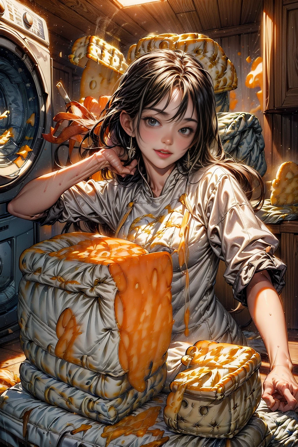 <lora:CheeseWorld:1.0>  (CheeseWorld:1.3) (washing machine:1.3)  (futuristic world:1.2)   max quality, ultra-detailed, masterpiece. <lora:more_details:1.0>