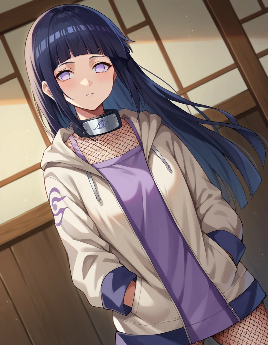 score_9, score_8_up, score_7_up, source_anime,
hinatahyuuga, <lora:hinata-hyuuga-ponyxl-lora-nochekaiser:1>,
hinata hyuuga, byakugan, black hair, blunt bangs, long hair, straight hair,
fishnets, forehead protector, jacket, konohagakure symbol,
indoors,
looking at viewer, dutch angle, cowboy shot,