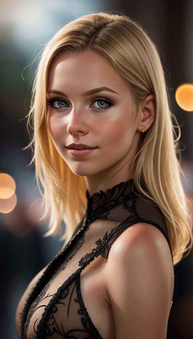 award winning portrait photo of an young norwegian woman, blond hair, fair skin, bokeh, backlit, (brown color in detail:1.1), elegant atmosphere, realistic, intricate details, true skin tone, dark backround <lora:lowkey_v1.1:1>