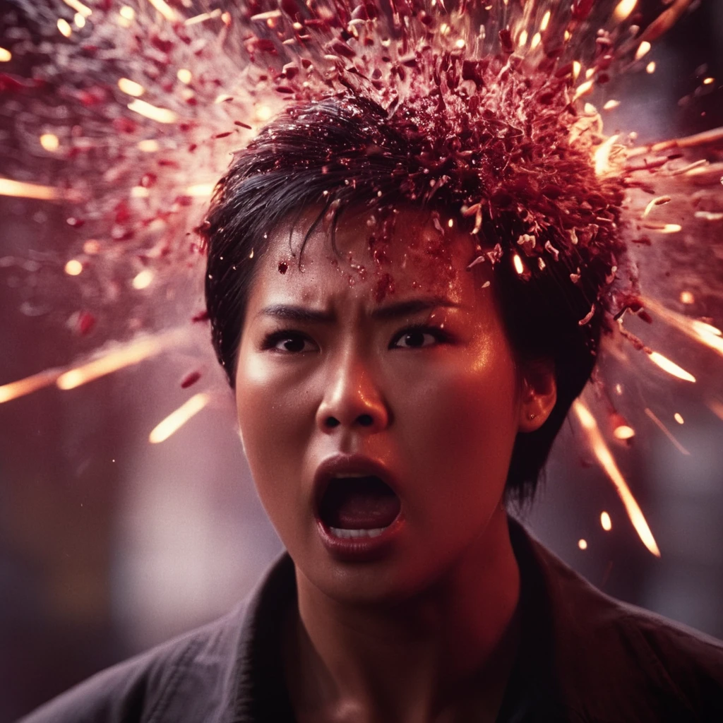 cinematic film still of  <lora:Hong Kong action cinema style:1>
 <lora:Kodak Motion Picture Film Style v4:0.3>
exploding head ,Hong Kong action cinema style,blood, shallow depth of field, vignette, highly detailed, high budget, bokeh, cinemascope, moody, epic, gorgeous, film grain, grainy