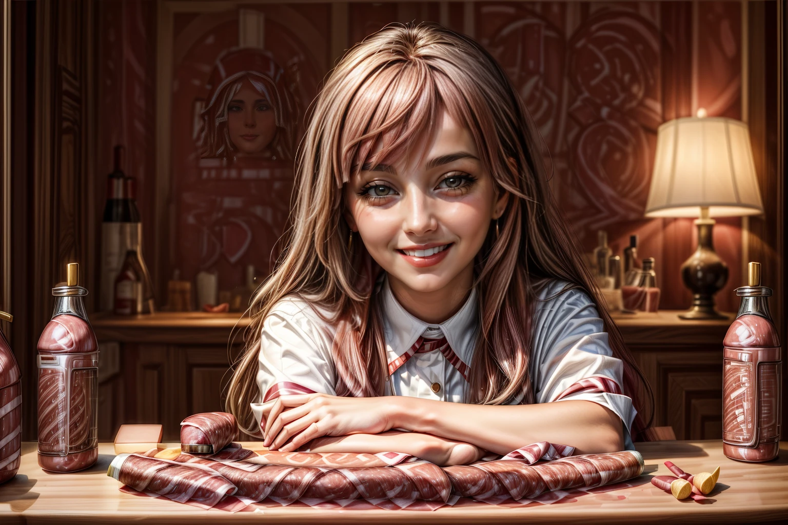 <lora:SalumiWorld:1.0> (SalumiWorld:0.8) 1womanin the (hotel:1.2), <lora:more_details:1> (portrait:1.4) (smiling:1.2)