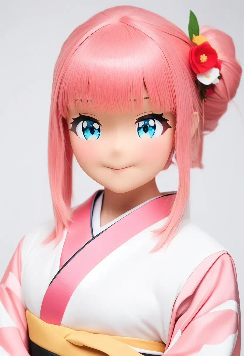 cosplay photo, animegao, 1girl, solo, upper body, cute, kimono, blue eyes, pink hair,
masterpiece, best quality, very aesthetic, absurdres
<lora:agkr4am31-000002:0.6>
