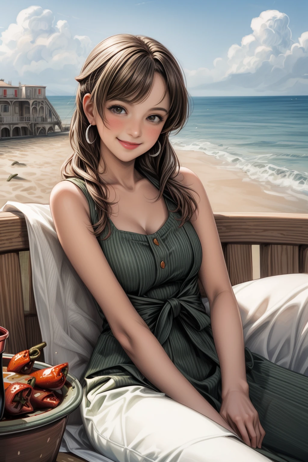 <lora:PeperoniWorld:1.0> (PeperoniWorld:0.9) 1woman in the (beach:1.2), <lora:more_details:1> (portrait:0.9) (smiling:1.2)