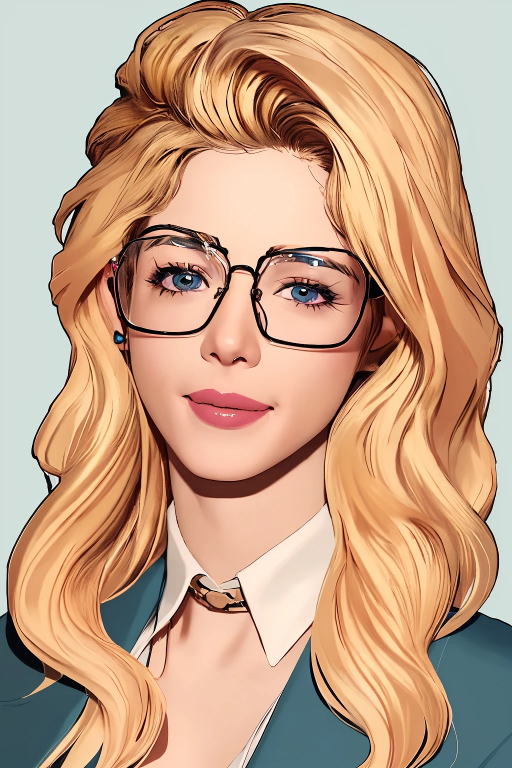 <lora:em1lyb3tt:1> em1lyb3tt 1girl, blonde hair, glasses