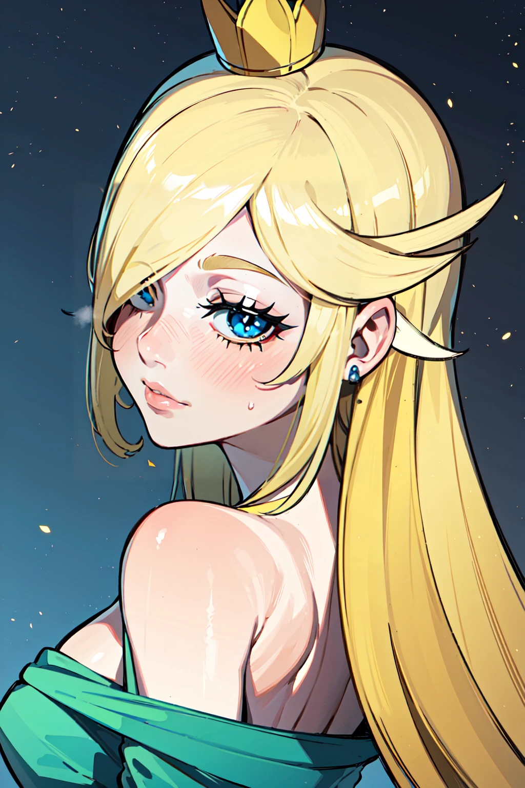 disney movie, disney artwork, super detailed face, 1girl, princess peach, (face focus:1.1), (portrait:1.05), from below, looking at viewer, upper body, black choker, bare shoulders, topless, nipples, half-closed eyes, head tiilt, crown, earrings, long hair, blonde hair, blue eyes, smile, pink lips, blush, outdoors, kingdom, garden, mushroom, detailed eyes, 4k, high quality
egirlmakeup perfecteyes eyes,