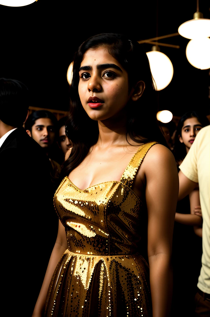 tv_Generic_25yo_Pakistani_v2 , , joyful expression, wearing an elegant party-dress, red lips, dramatic makeup, dancing in a crowded nightclub, god rays, spotlight, "in-the-middle-of-a-dancing-crowd", full body shot,, photographed on a Canon EOS R5, 50mm lens, F/2.8, HDR, 8k resolution, highres, high detail, sharp focus, , photography, 8k uhd,