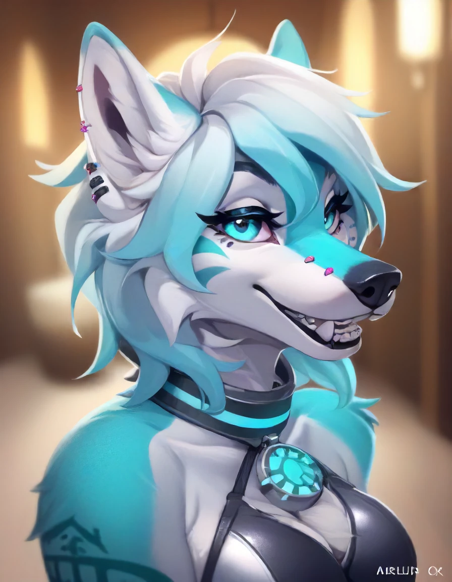 Tilt-shift photo of , score_9, score_8_up, score_7_up, score_6_up, score_5_up, score_4_up, source_furry, rating_safe, canine teeth, seductive look, artica, claws, wearing feminine clothing, two tone turquoise fur body, white chest, beautiful detailed female face, 
<lora:[GP] Bongfill Style [Pony XL]:.7> <lora:Artica_XL:1>
zPDXL,   . Selective focus, miniature effect, blurred background, highly detailed, vibrant, perspective control