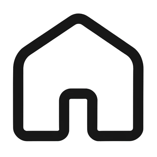 (house icon),icon,black outlines,bold outlines,Rounded corners,smooth,white_background,
(Minimalism),monochrome,vector,best quality,masterpiece,