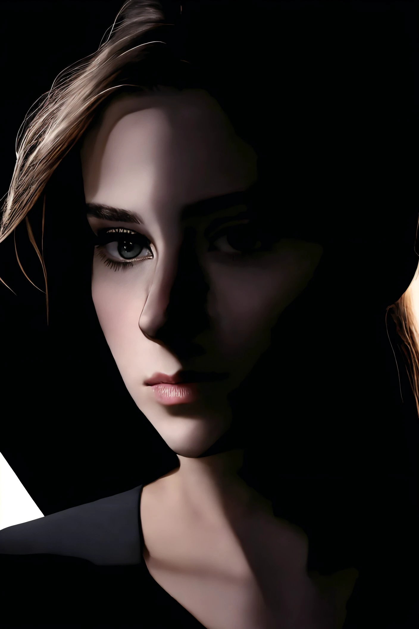 woman 20 years young portrait, European, 
([Ashley( :0)Greene|riley star|jennifer( :0)lawrence]:0.9) closeup,
one side lighting, black background, <lora:dynamic_shot_38_one_side_lighting:0.85>
dark,
highres, high quality, high resolution, hd, 4k, masterpiece, realistic,