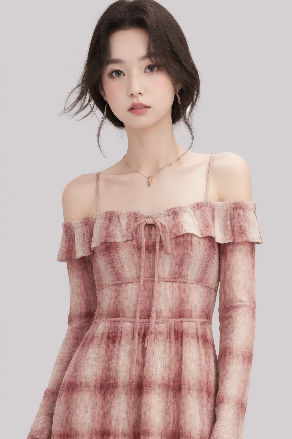 1girl, high quality, looking at viewer, bodysuit,, off shoulder, , standing, pantyhose, dress,blush, upper body,
<lora:IMoyanxi_model2_v1-000005:0.68>