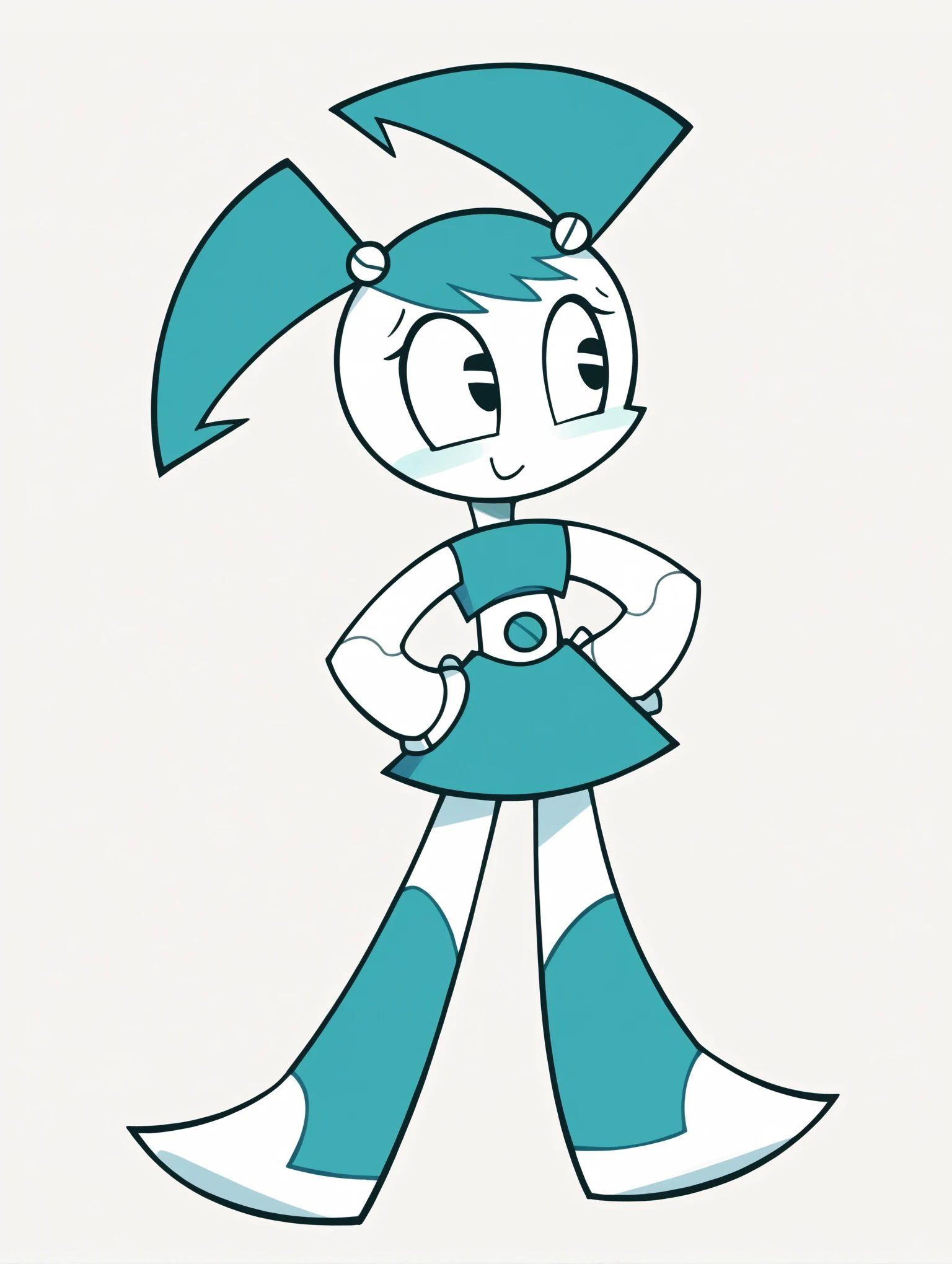 score_9, score_8_up, score_7_up, score_6_up, score_5_up, score_4_up, source_anime, BREAK
(1girl, solo:1.2), simple background, <lora:XJ-9:0.8> xj9,