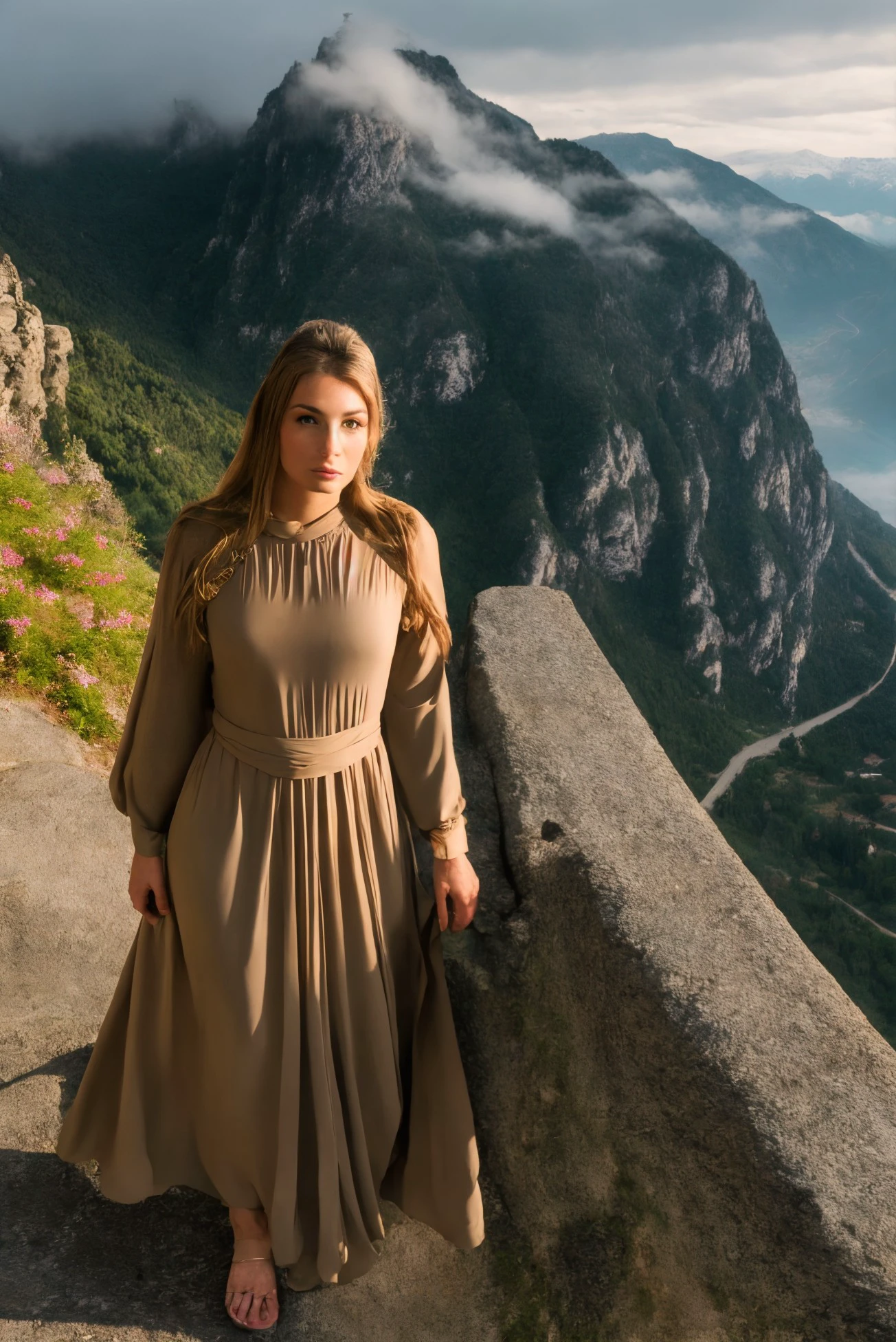 woman  20 years young closeup, European,  longBeige dress,
 ([Britney( :0)Spears|abella danger|audra( :0)miller]:0.9),
from above,  <lora:dynamic_shot_27_from_above:0.85>
Cliffside monastery and misty mountain backdrop at background,
highres, high quality, high resolution, hd, 4k, masterpiece, realistic,