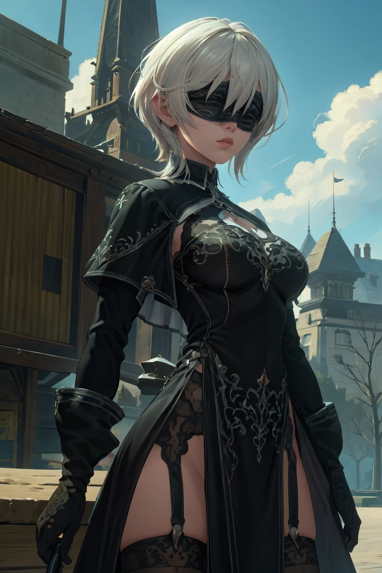 ((best quality)), ((masterpiece)), (detailed), 1girl, (big forhead:1.2),extremely detailed cute anime face, (((flat chest))), (flat chest:1.1),((((long twin braids,tight braids,long braid,braided hair,long hair)))),intricate eyes,beautiful detailed eyes,symmetrical eyes,(((detailed face))),beautiful detailed lips, dynamic pose, looking at this, resolved, resolute, highres,(best quality),(ultra detailed,extremely detailed),perfect face details, ((masterpiece:1.4, best quality))+, (ultra detailed)+, long twintails, cute girl, (flat chest:1.1), small breasts, slim body, skinny, prominent collarbones, skinny arms, flat stomach, visible hip bones, long hair, red hair, white hair, blonde hair, dark hair, ponytail, thick ponytail, heavy ponytail, small breasts, perfect face, small breasts (flat chest:1.1), Detailed body,Full limbs, (flat chest:1.1), A female knight,Yellow hair,diadems, Wide-angle, Bokeh, Wide-angle, High details, High quality, High Quality anime art style, Masterpiece, bloodborne inspired, bloodborne aesthetic, ornate gothic attire, gothic, occult aesthestic, occult, whole body, full body, body, ornate mourning wear, templar knight inspired, red and white clothing,