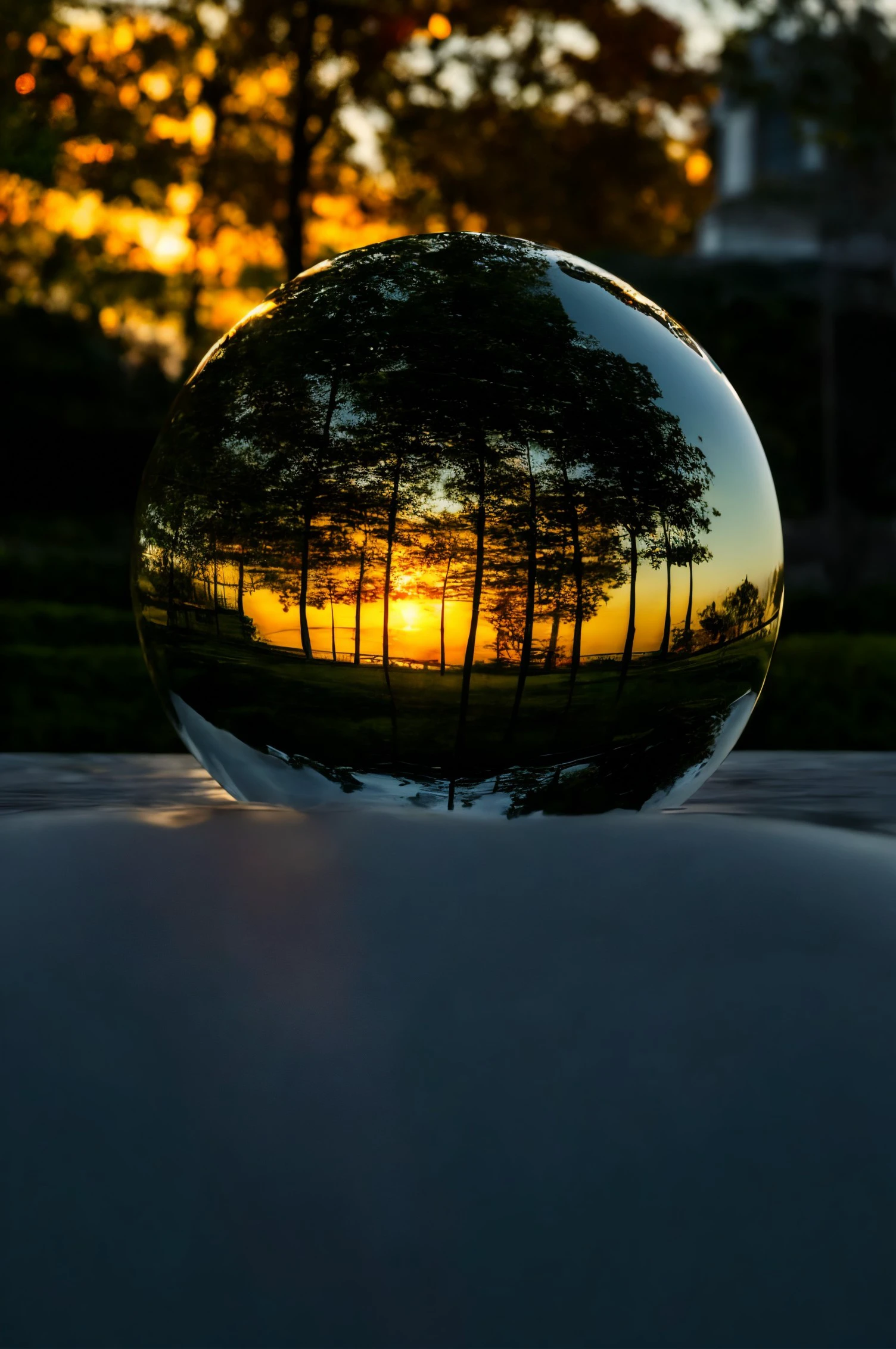 Glass Sphere, <lora:dynamic_shot_30_crystal_perspective:0.80>
Quiet suburban street and sunset,
highres, high quality, high resolution, hd, 4k, masterpiece, realistic,