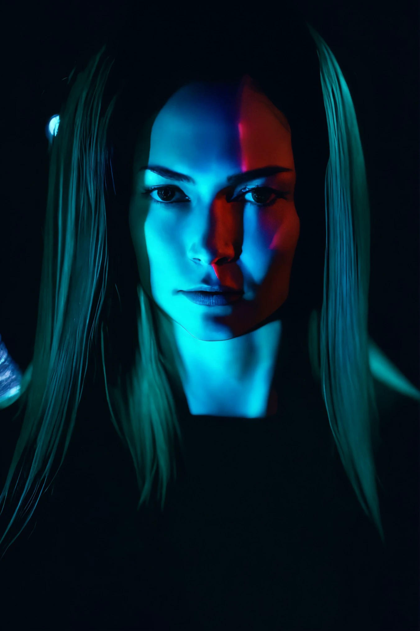 woman 20 years young standing, middle shot, European, 
([Jennifer( :0)Lopez|krystal webb|jennifer( :0)lawrence]:0.9) closeup,
cyberpunk portrait, <lora:dynamic_shot_44_cyberpunk_portrait:0.85>
dark,
highres, high quality, high resolution, hd, 4k, masterpiece, realistic,