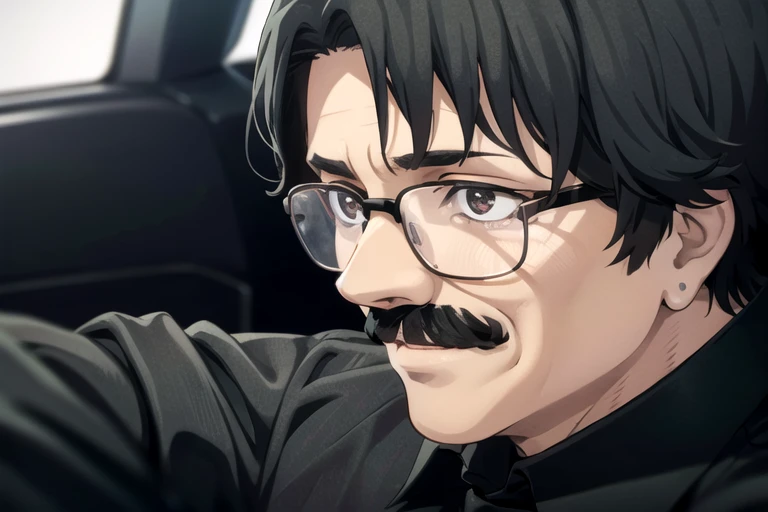 (masterpiece), (best quality),
solo, detailed face, Curly cropped cut black hair, black eyes, black mustache white shirt, black pant, black necktie, mg sreekumar, man, detailed anime eyes ,spectacles , smiling, anime scene, anime screengrab, highly detailed, detailed , detailed face ,csm anime style, wide shot, chainsaw<lora:csm_anime_style_offset:0.8> <lora:MG_Sreekumar_SD_1.5:1> (Style-DA:1.1), cinematic, action