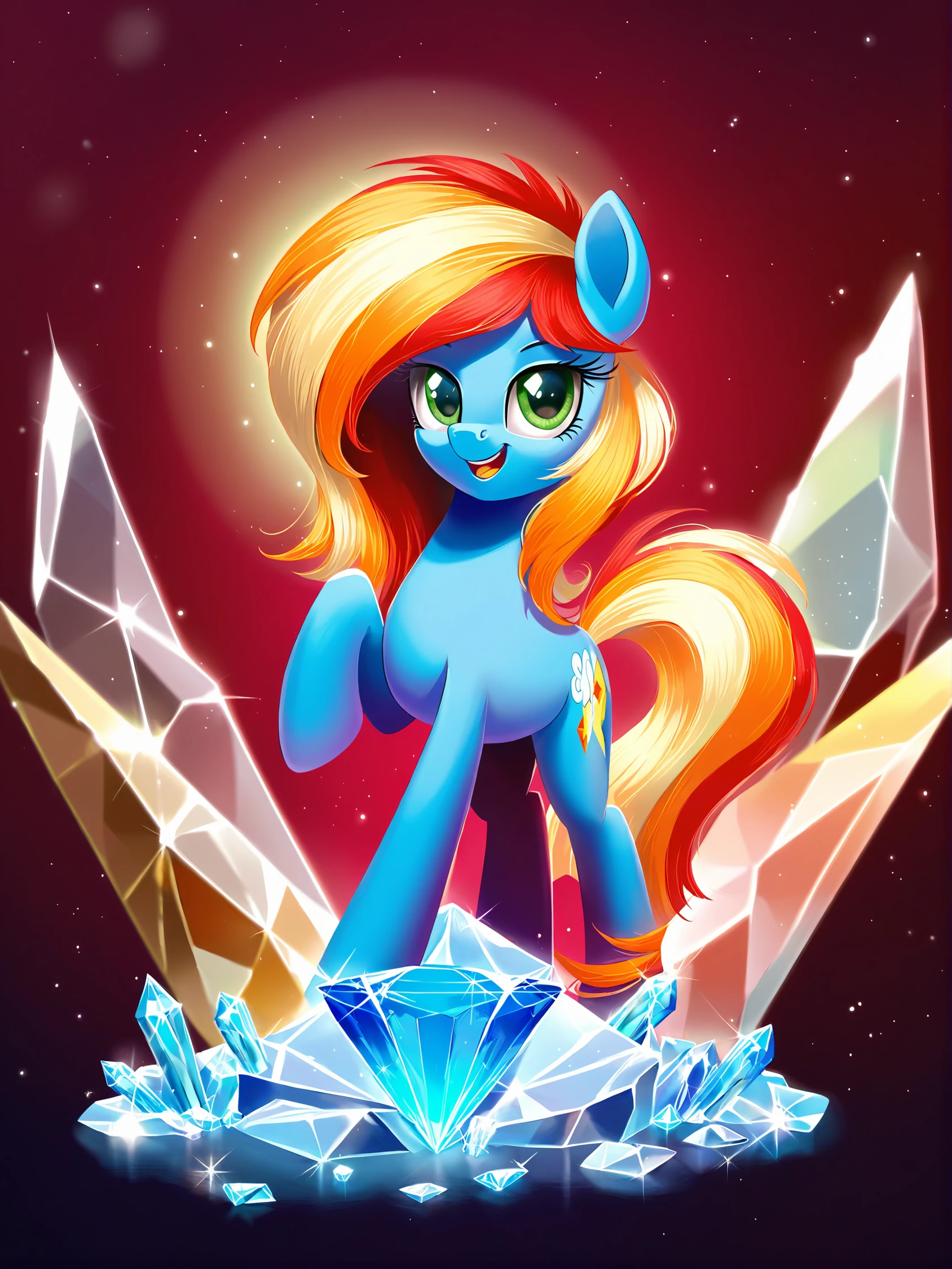 score_9, score_8, score_8_up, (score_7_up:0.5), (score_7:0.5), Diamond, crystal, (source_pony:1.7), score_9, score_8, score_8_up, (score_7_up:0.5), (score_7:0.5), High-quality, Hyper-maximalist, negative space, extremely intricate, prismatic colors, glimmering oils, vantablack, (Schrödinger's red), the rule of thirds