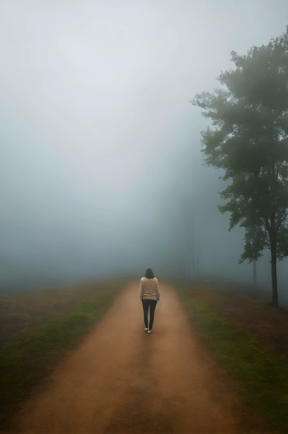 (woman standing, beautiful, (closeup:0.4),:1)
foggy, foggy landscape, misty mornings , <lora:dynamic_shot_14_foggy:0.75>
highres, high quality, high resolution, hd, 4k, masterpiece,