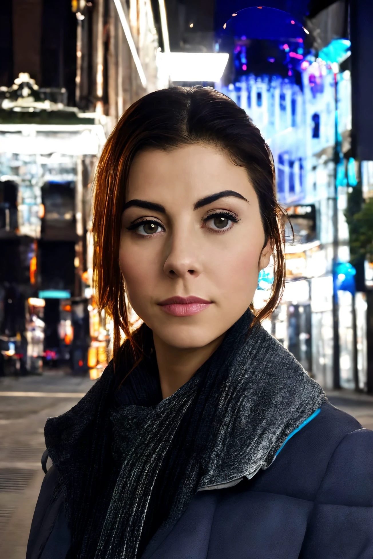 woman 20 years young closeup, European, 
([Marisa( :0)Tomei|riley reid|marina( :0)diamandis]:0.9) closeup,
city, street,
white street lights, <lora:dynamic_shot_36_white_street_lights:0.75>
highres, high quality, high resolution, hd, 4k, masterpiece, realistic,