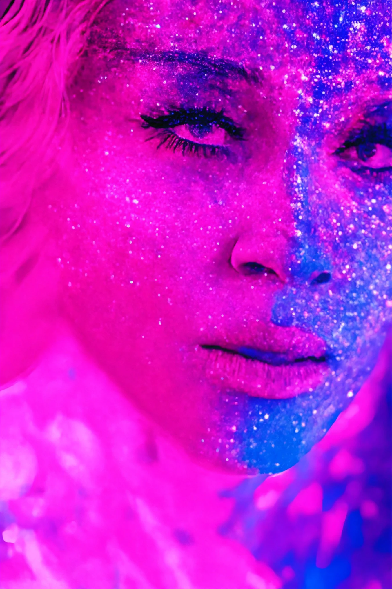 woman 20 years young face closeup, European,  long Pink dress,
 ([Bryce( :0)Dallas( :0)Howard|jenya d|rihann(:0)a]:0.9) closeup
ultraviolet painted face ,  <lora:dynamic_shot_29_ultraviolet_painted_face:0.85>
(Vibrant coral reef and diverse marine life at background:0.0),
highres, high quality, high resolution, hd, 4k, masterpiece, realistic,