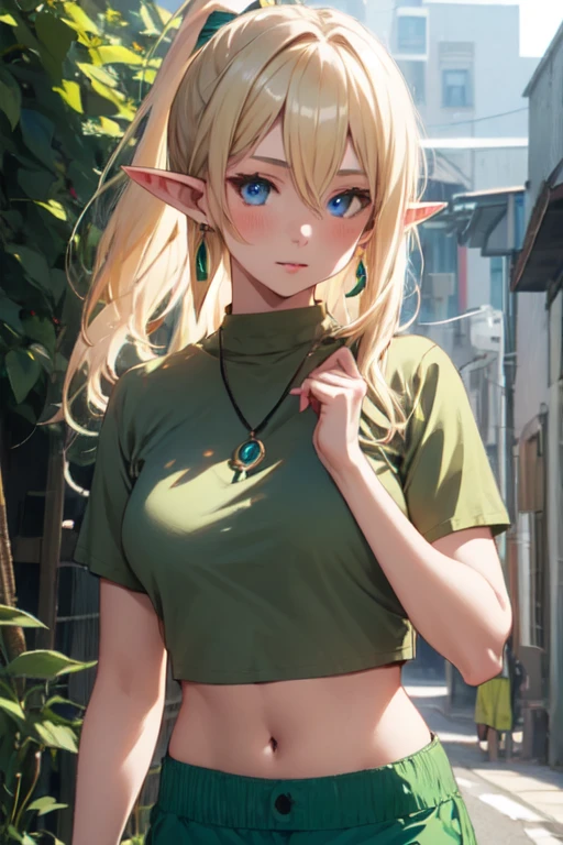 1 girl, fgomordred, modred, (green eyes:1.5), blonde hair, ponytail, short hair, scrunchie, red scrunchie, hair scrunchie, (small chest:1.2), BREAK blonde hair, white camisole,camisole, stading, BREAK looking at viewer, BREAK bedroom, BREAK (masterpiece:1.2), best quality, high resolution , unity 8k wallpaper, (artwork: 0.8), (beautiful detailed eyes: 1.6), extremely detailed face, perfect lighting, extremely detailed CG (perfect hands, perfect anatomy),camisole