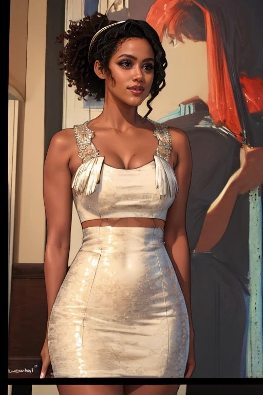 ((detailed)), ((masterpiece)), (realistic, photorealistic:1.1), 8k resolution,
1girl, NathalieEmmanuel, lips, brown eyes, mole, dark-skinned female, dark skin, mole under mouth, very dark skin, black eyes, 
a woman, vintage outfit, flapper dress, feathered headband, ponytail, upper body,   <lora:celebrityown_NathalieEmmanuel:0.7>, <lora:hairdetailer:0.75>, <lora:GoodHands-beta2:0.8>, nice hands, perfect hands