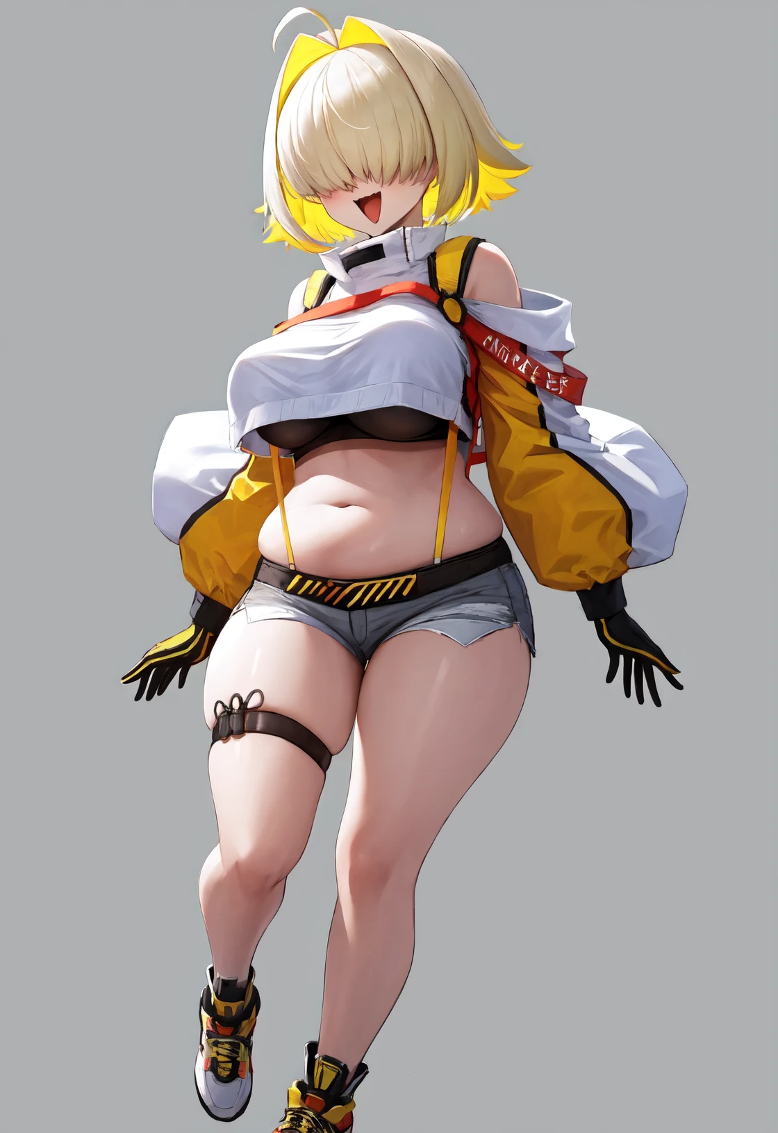 masterpiece, best quality, ultra-detailed, Potrait of beautiful , (chubby) (sexy), (plump), (curvy), (sexy), (nude), ((tomboy)), (anime), (Breasts), (Plump), ((very short hair)), (boyish), (muscular), (little brat), (naughty), (young), (Short Hair), (pudge face), (cute), (handsome), (nude), (big areola), (Bad body odor), (Elegg), (purple eyes)