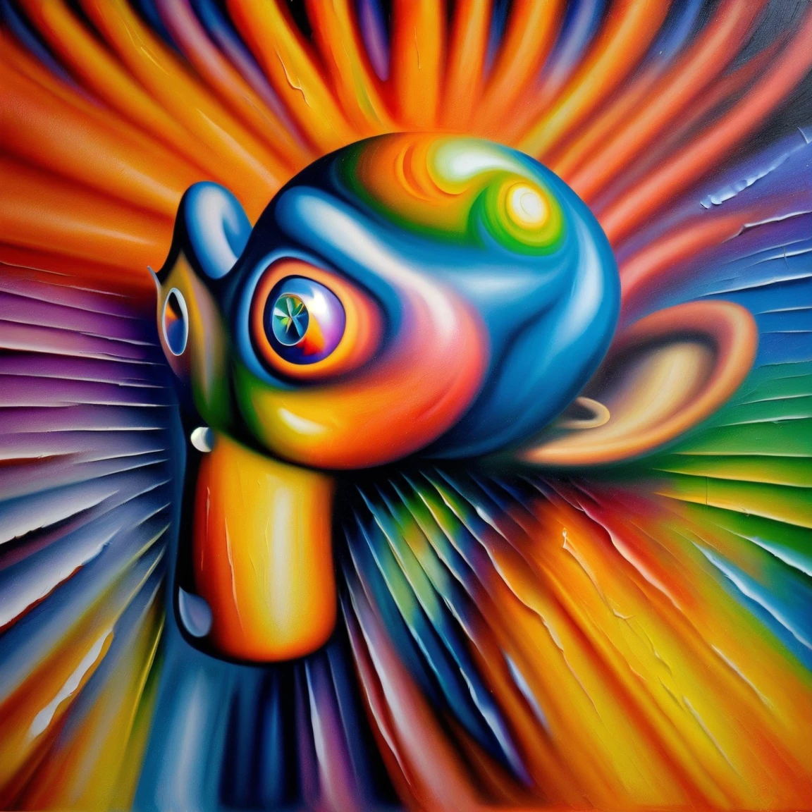 high quality, high resolution, (s8z4n style), complex composition, psychedelic oil painting