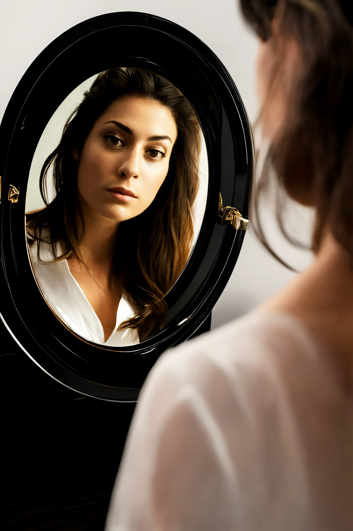 woman 20 years young, European,  closeup,
([Ni(:0)na( :0)Dobrev|emily 18|amy( :0)winehouse]:0.9), 
mirror reflection, mirror, <lora:dynamic_shot_59_mirror_reflection:0.75>
highres, high quality, high resolution, hd, 4k, masterpiece, realistic,