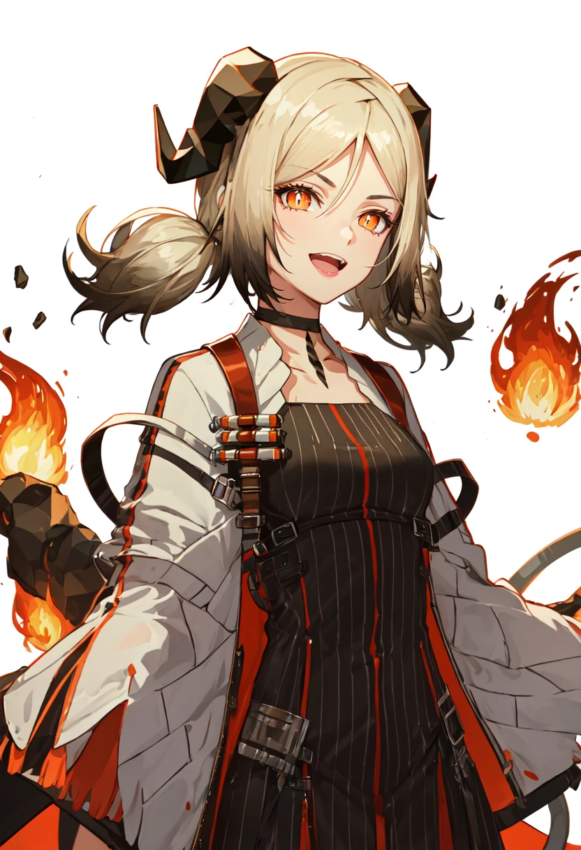 Wanita berbaju putih,berambut coklat,warna mata coklat,background di kelas, style art anime