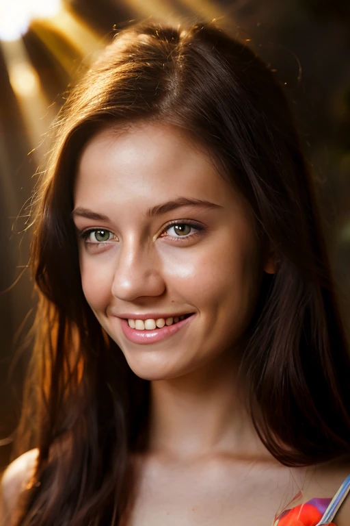 <lora:Brand1Belle:1>, full color portrait of a young woman, smile, natural light, god rays, epic character composition,by Janice Sung, alessio albi, Diego Fernandez, Alexis Franklin, Daniela Uhlig, Jana Schirmer, sharp focus, subsurface scattering, f2, 35mm, film grain