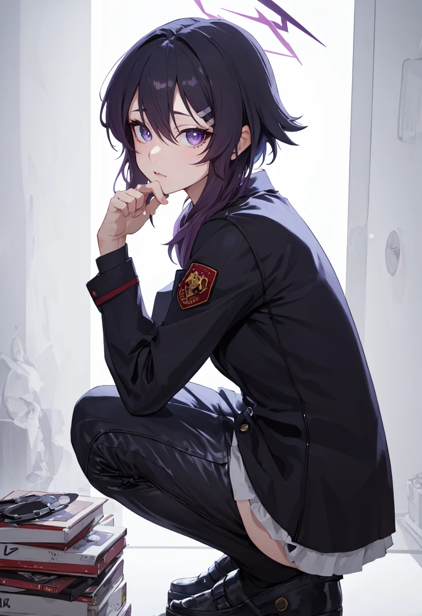 (safe:1.10), best quality, masterpiece, highres, solo, (haruka_bluearchive:1.10), squatting, cowboy shot, looking at viewer, 37 <lora:haruka_bluearchive:0.80>