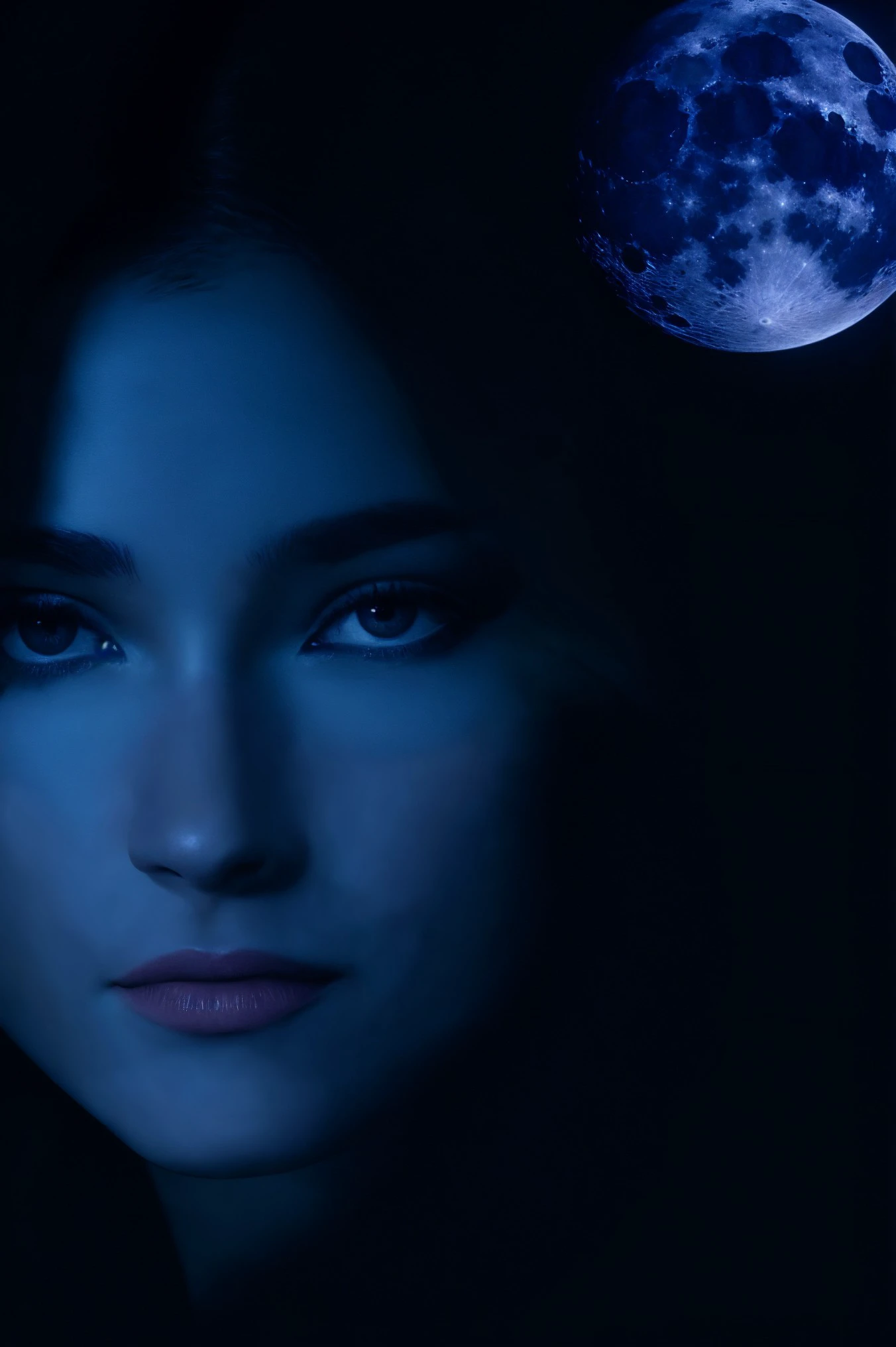 woman 20 years young face, European, middle shot, closeup,
([Elle( :0)Macpherson|maia|shakir(:0)a]:0.9), 
moonlight, blue theme, <lora:dynamic_shot_60_moonlight:0.75>
nature, night,
moon,
highres, high quality, high resolution, hd, 4k, masterpiece, realistic,